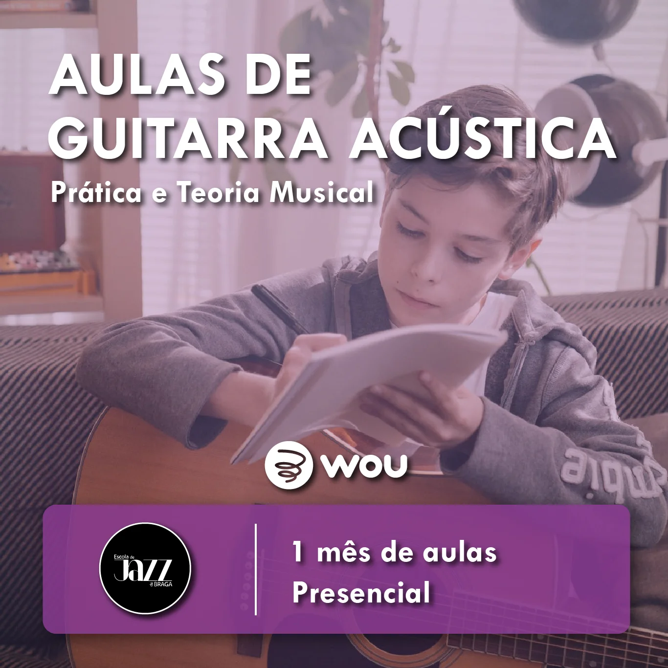 Aulas de Guitarra Acústica em Braga