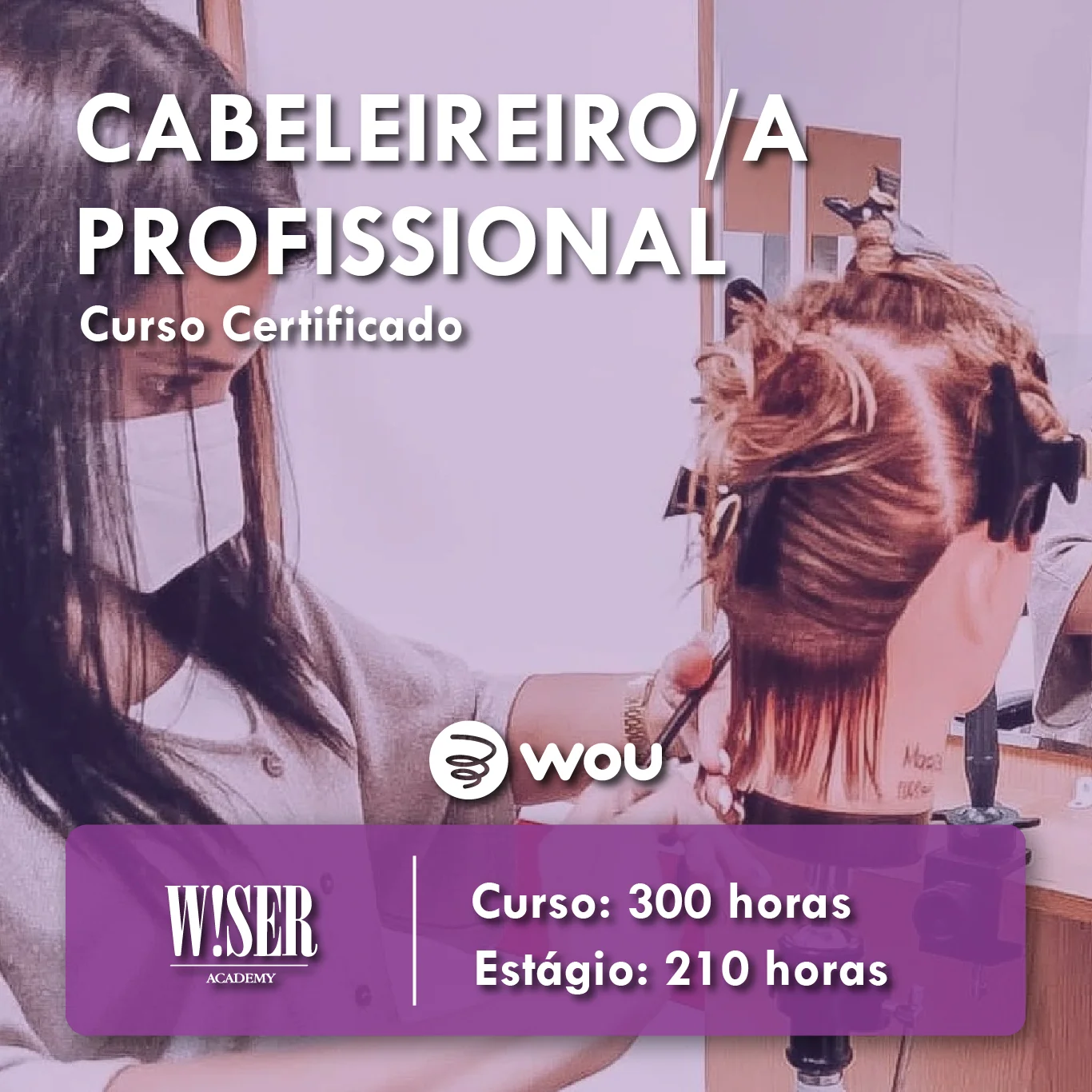 Professional Hairdresser Course in Coimbra
