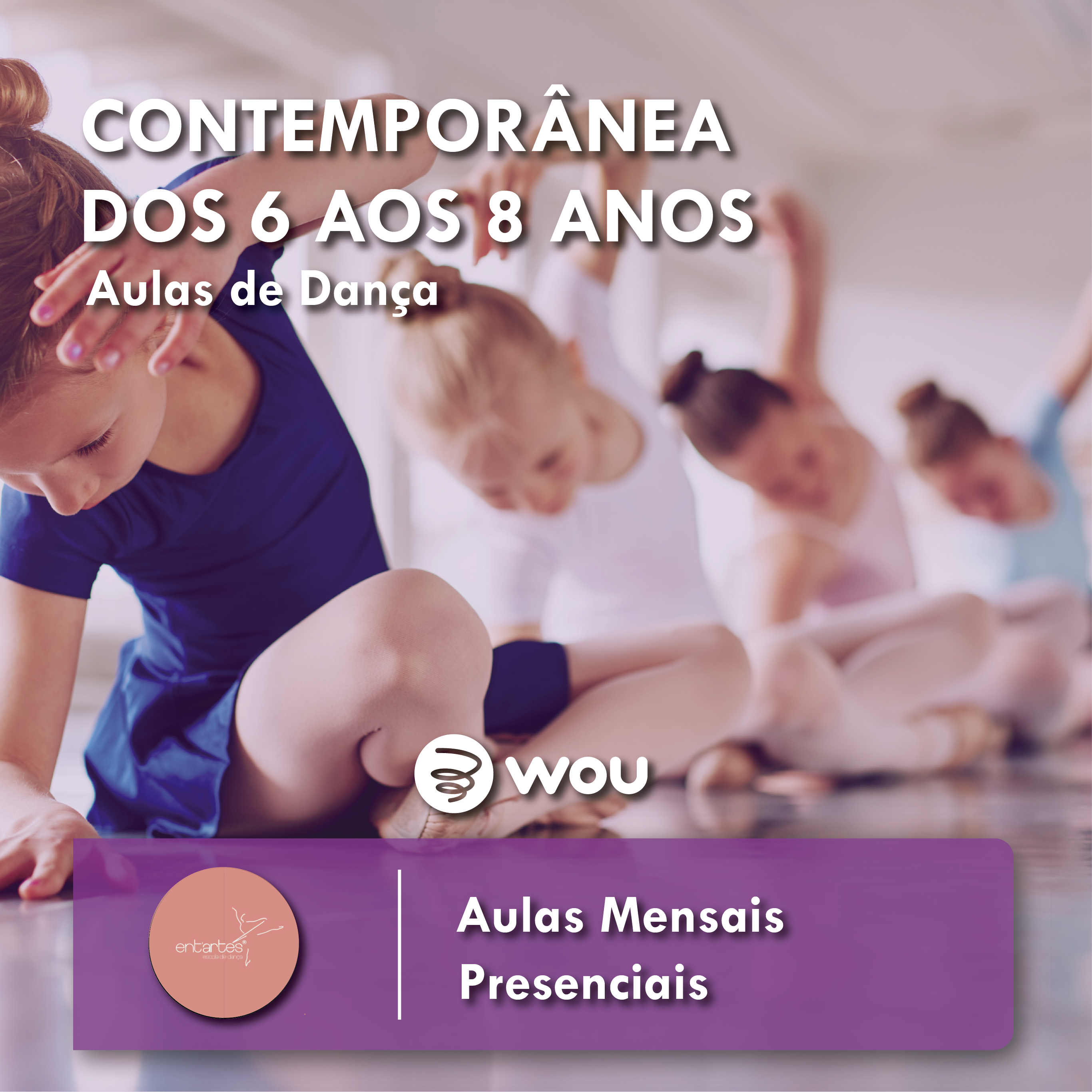 Contemporary Dance Classes for ages 6 to 8 in Braga