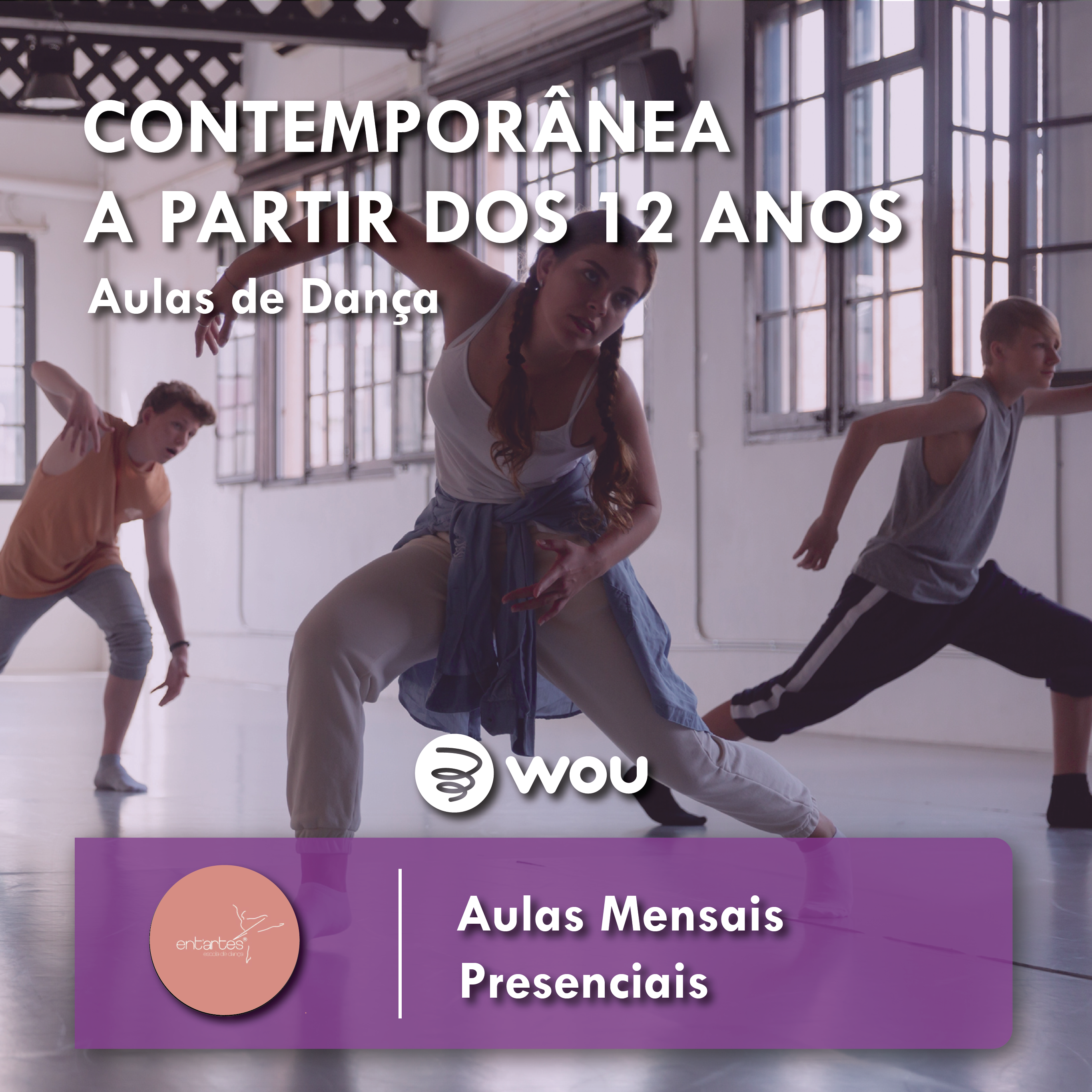 Contemporary Dance Classes for over 12 years old in Braga