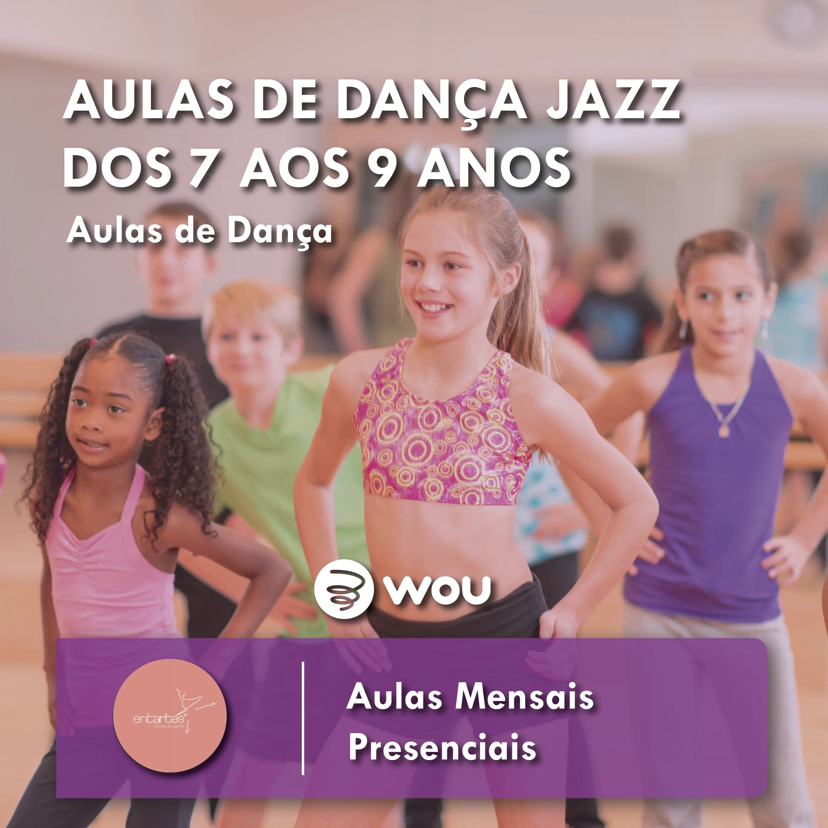 Jazz Dance Classes for ages 7 to 9 in Braga