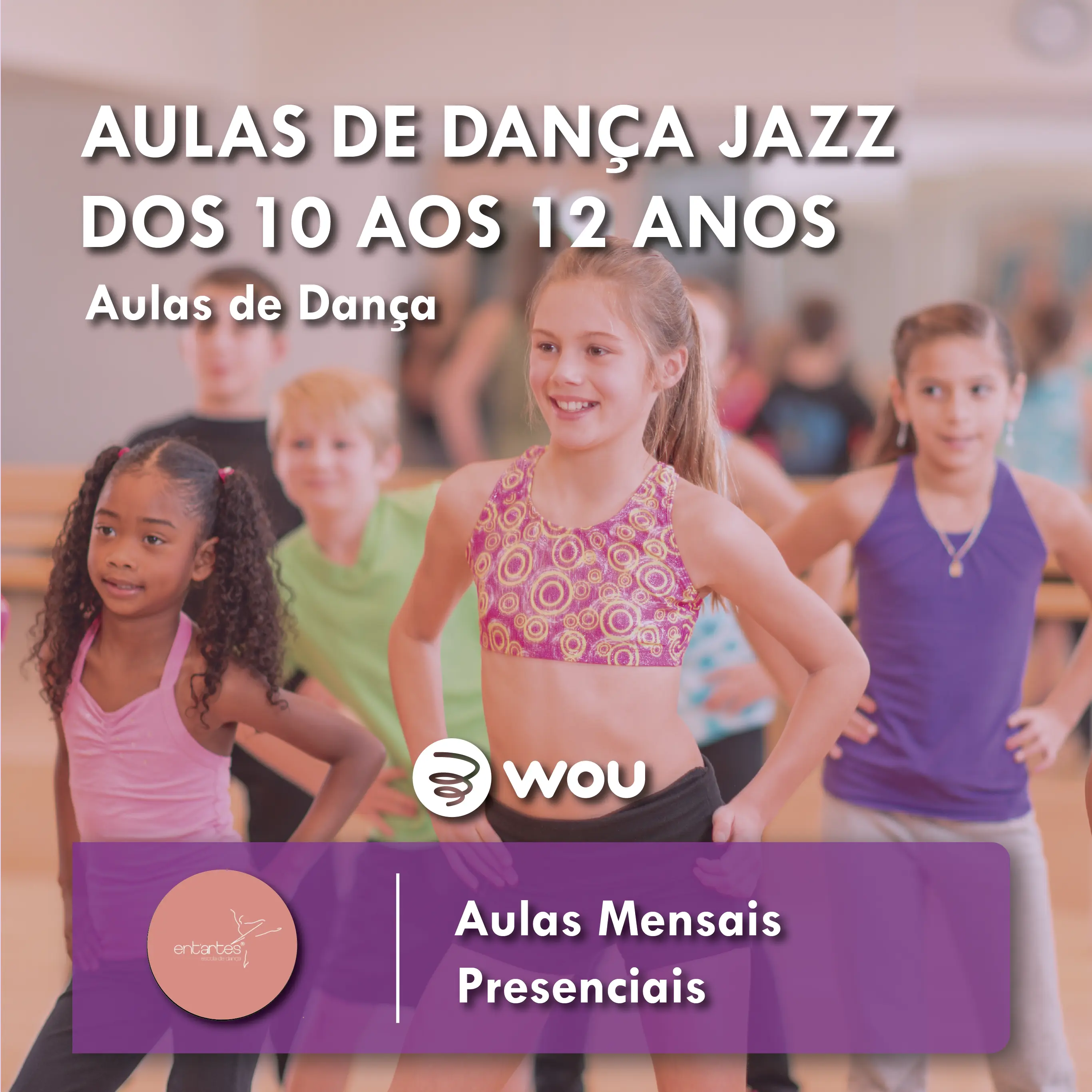 Jazz Dance Classes for ages 10 to 12 in Braga