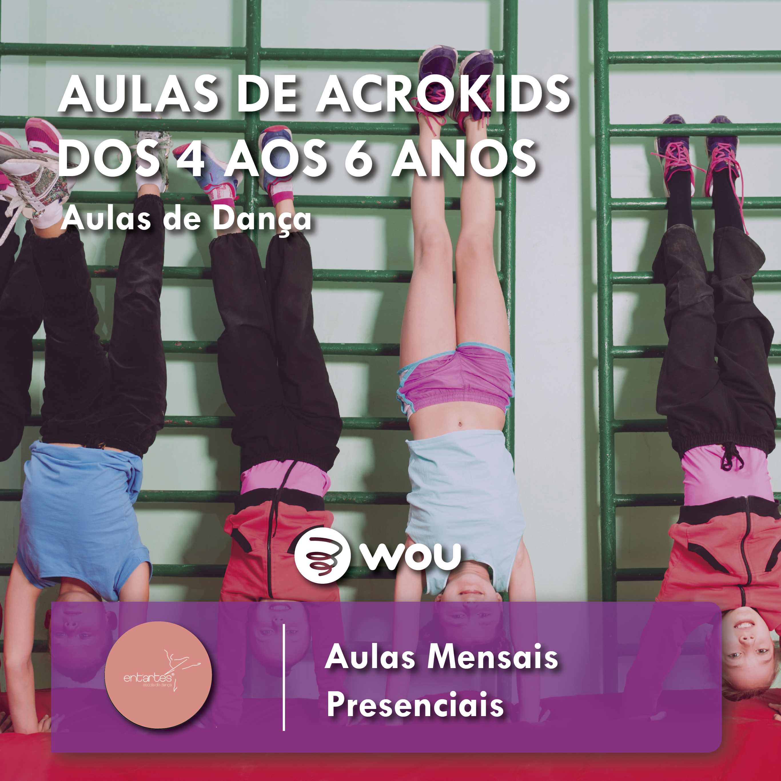 Acro Kids Classes for Ages 4 to 6 in Braga