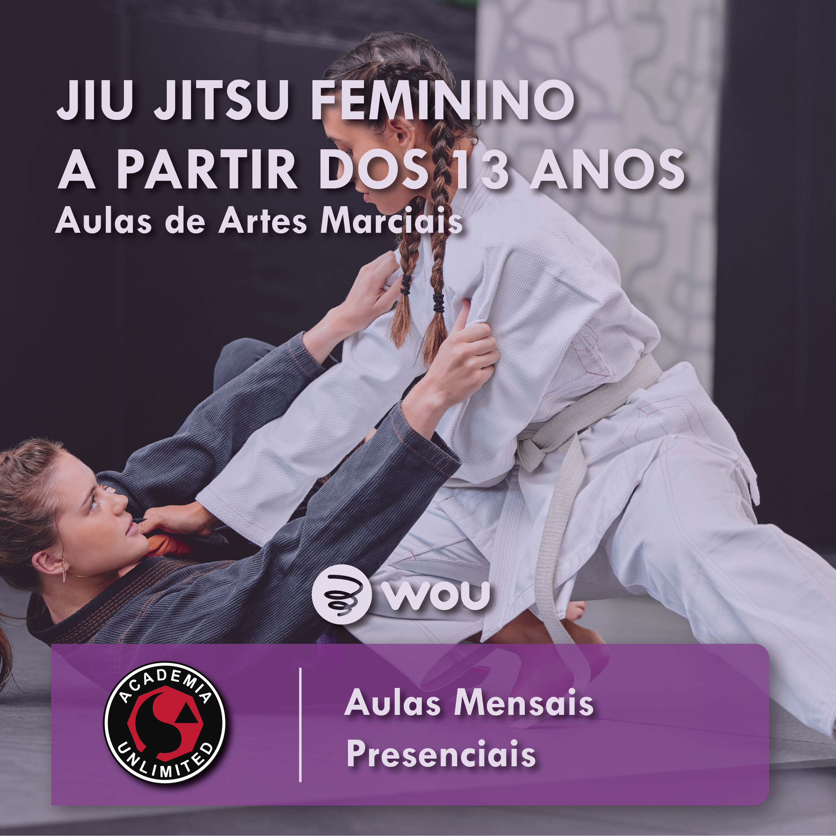 Aulas de Jiu Jitsu Feminino a partir dos 13 anos no Barreiro