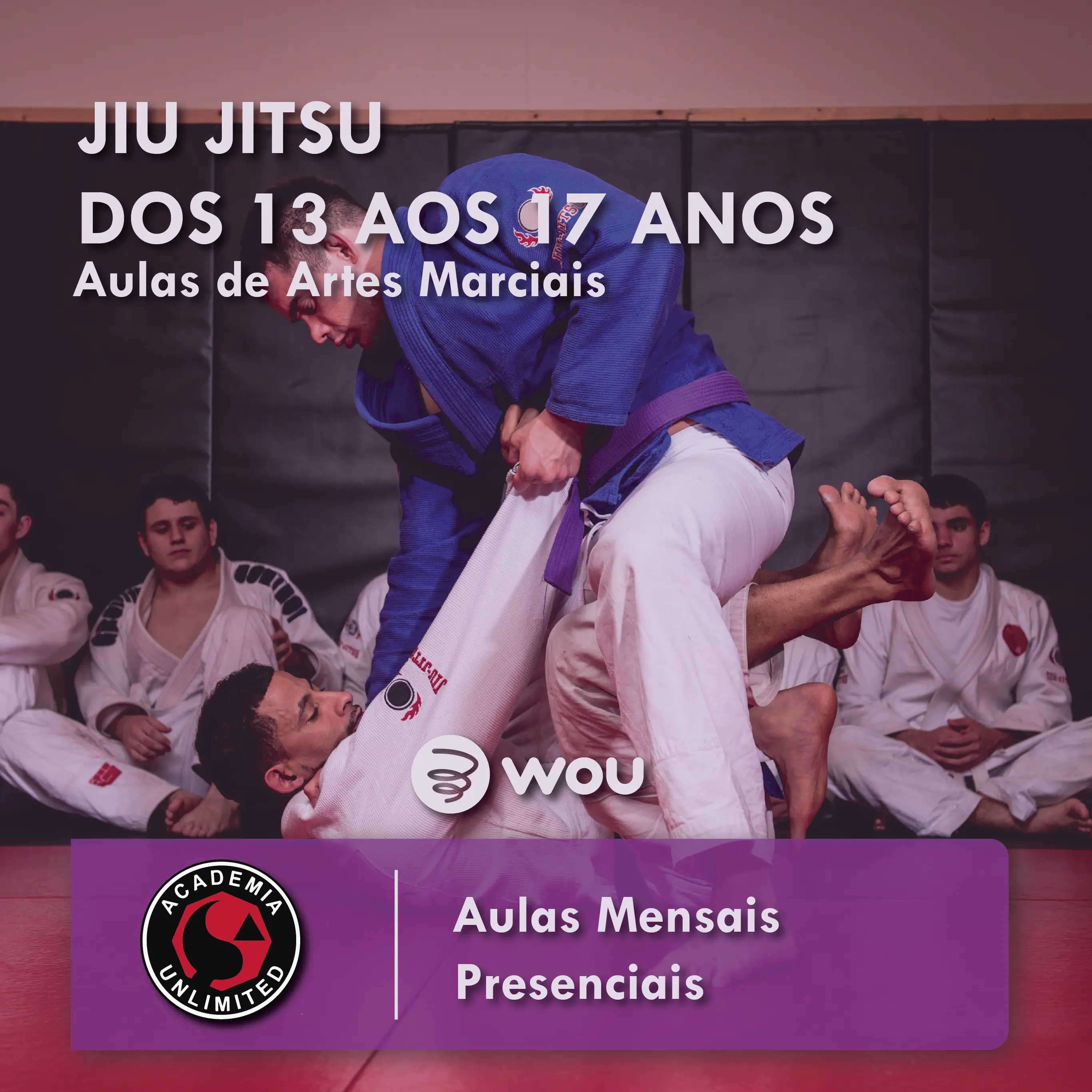 Aulas de Jiu Jitsu dos 13 aos 17 anos no Barreiro