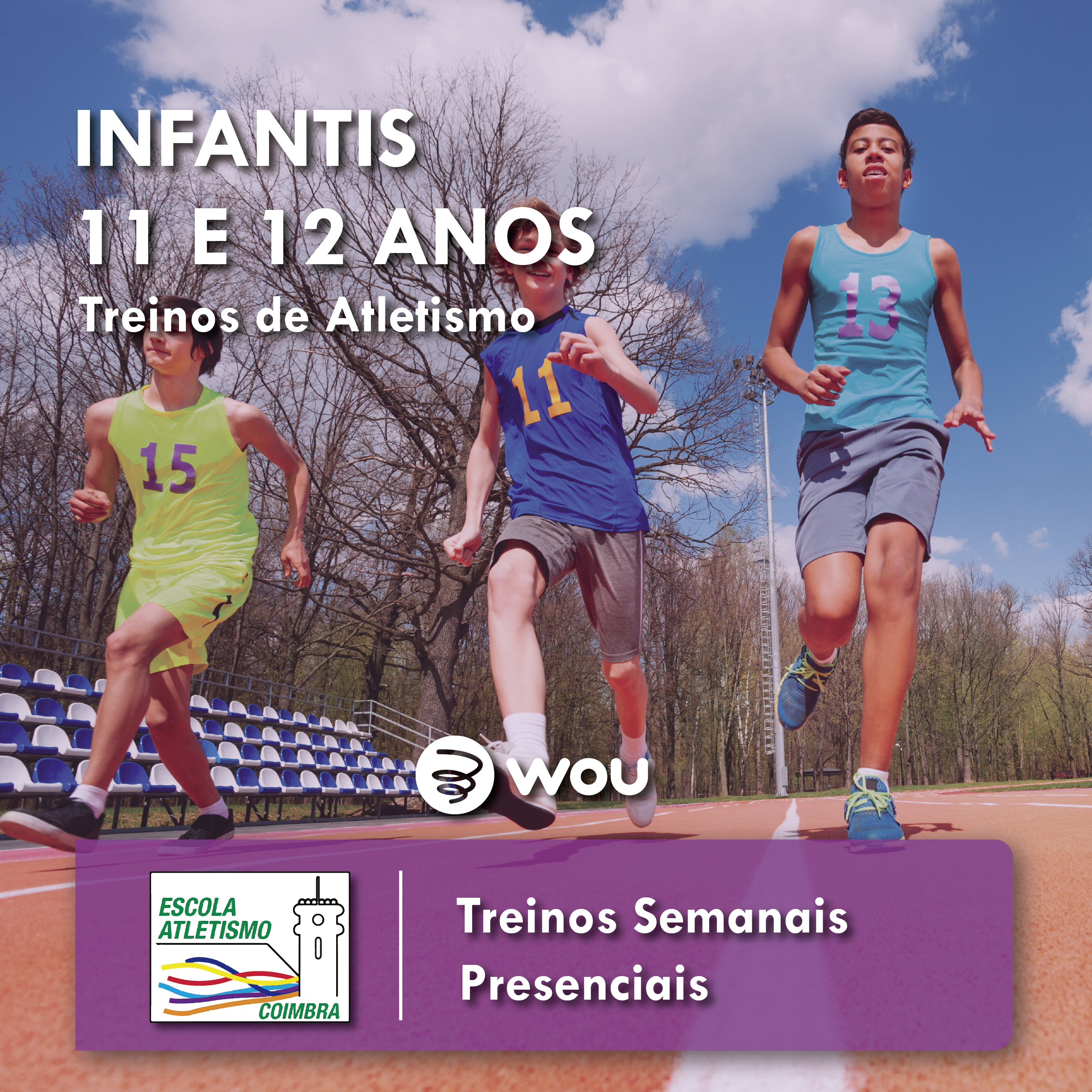 Treinos de Atletismo para Infantis (11 e 12 anos) em Coimbra