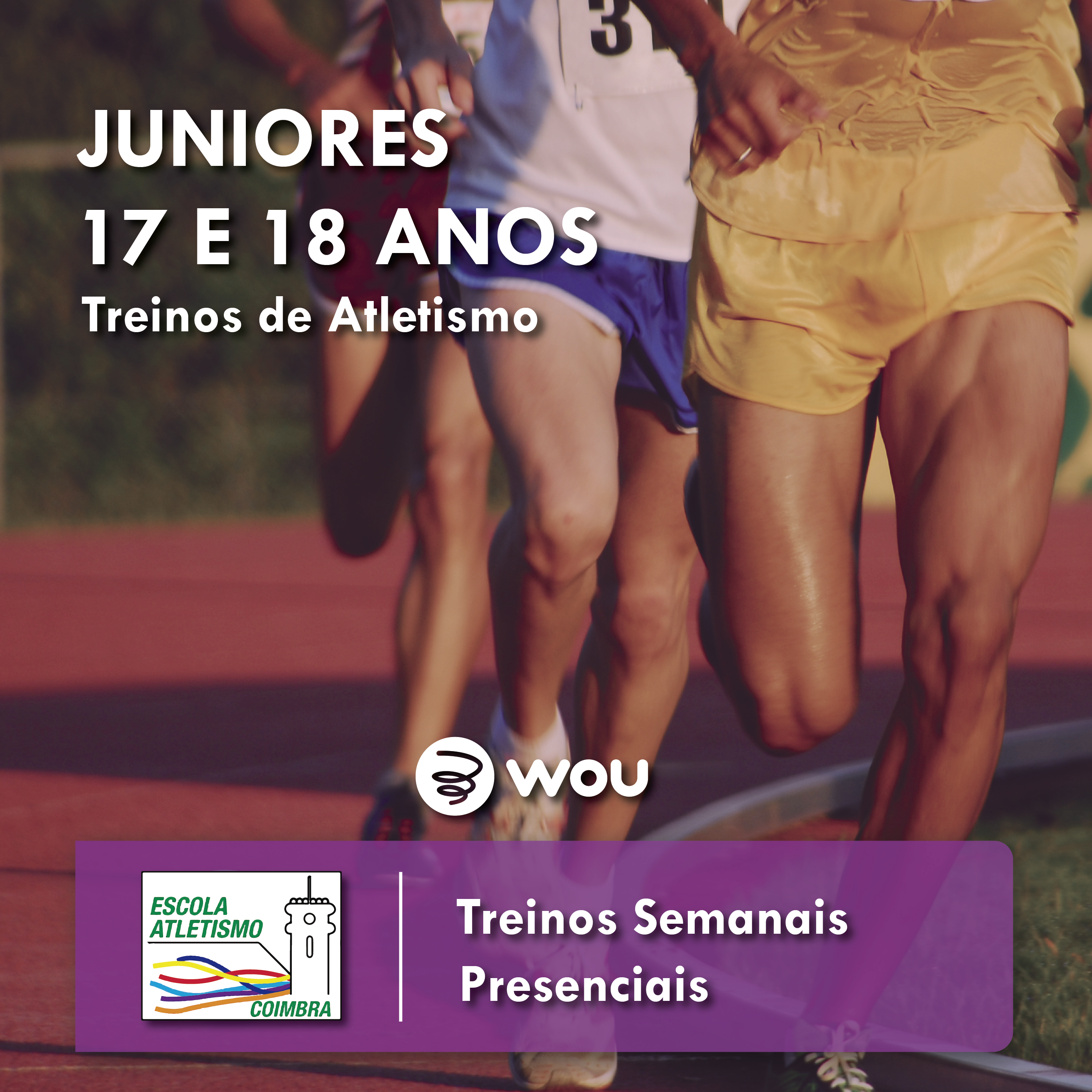 Treinos de Atletismo para Juniores (17 e 18 anos) em Coimbra