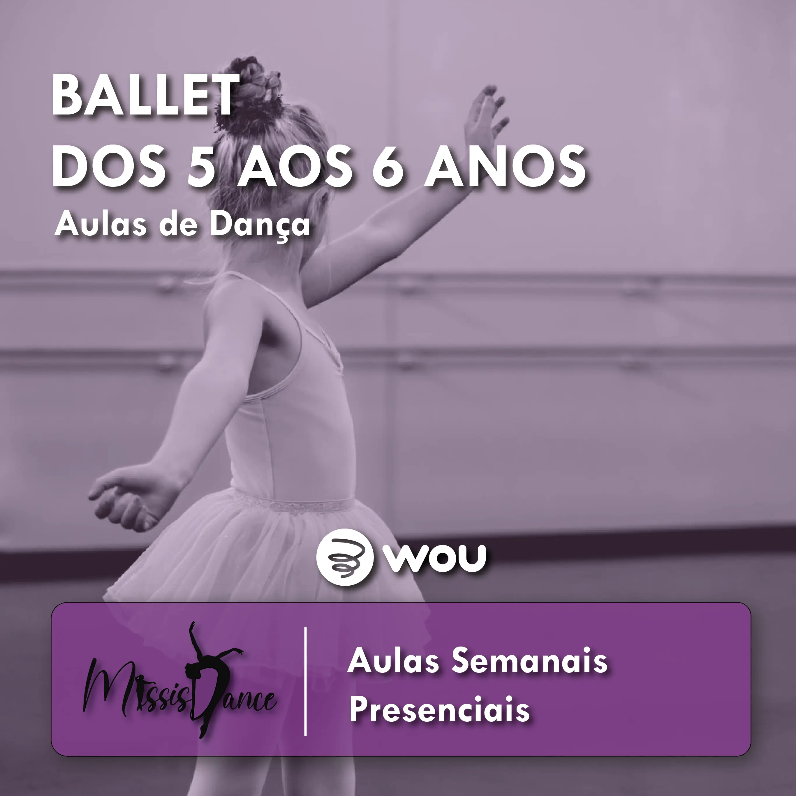 Aulas de Ballet para Crianças dos 5 aos 6 anos em Penafiel