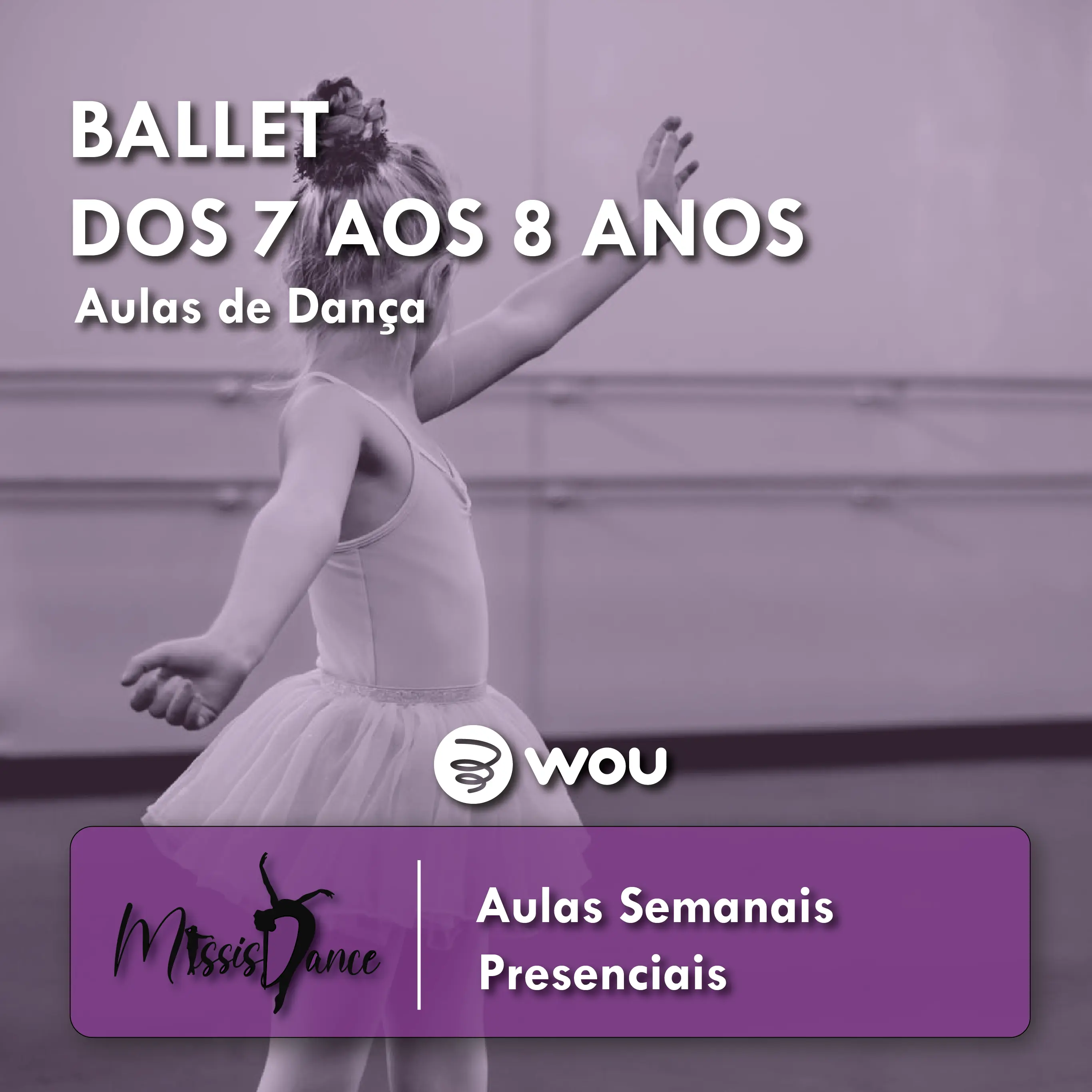 Aulas de Ballet para Crianças dos 7 aos 8 anos em Penafiel