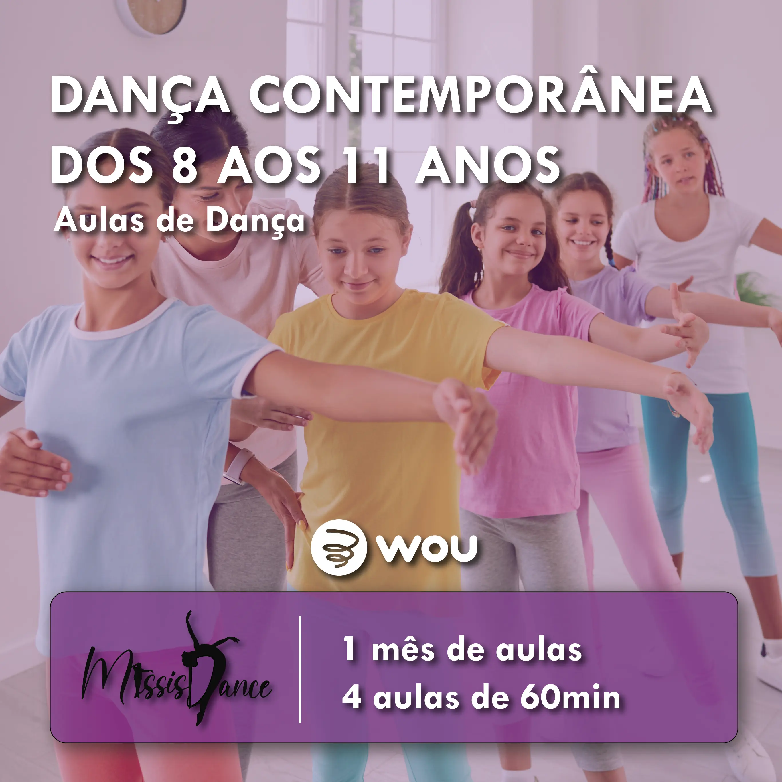 Aulas de Dança Contemporânea para Crianças dos 8 aos 11 anos em Penafiel