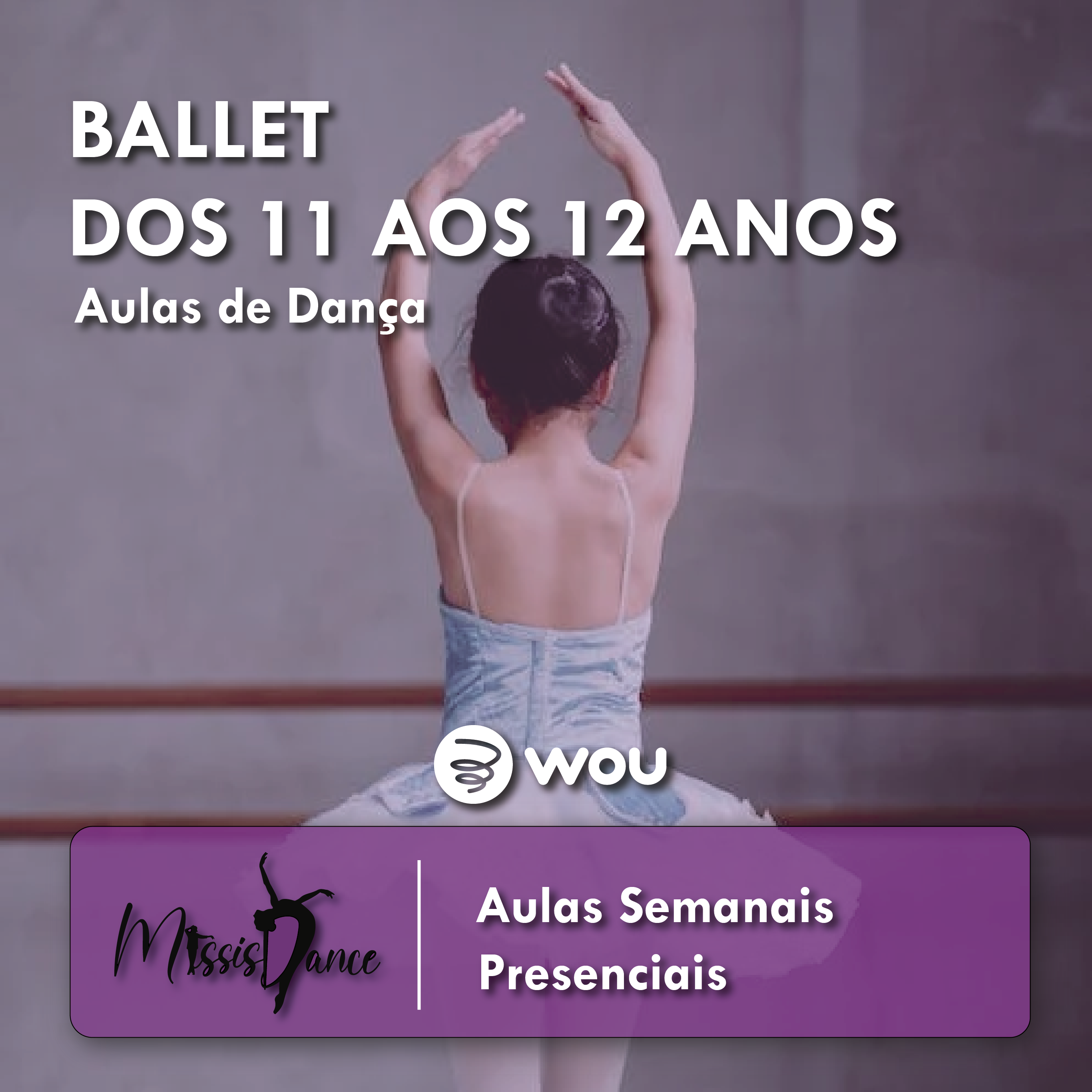 Aulas de Ballet dos 11 aos 12 anos em Penafiel