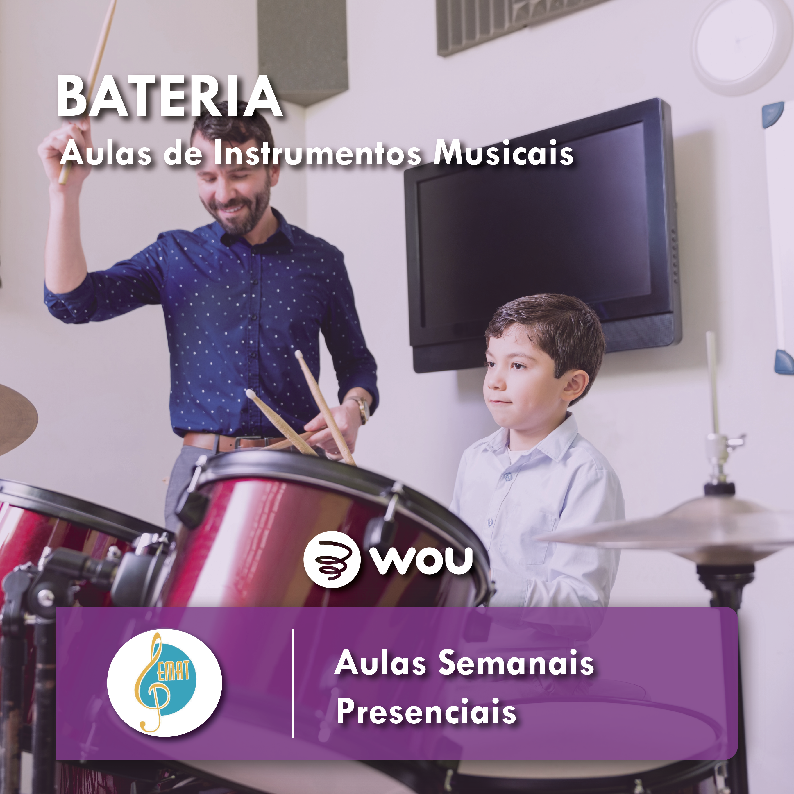 Aulas de Bateria na Trofa