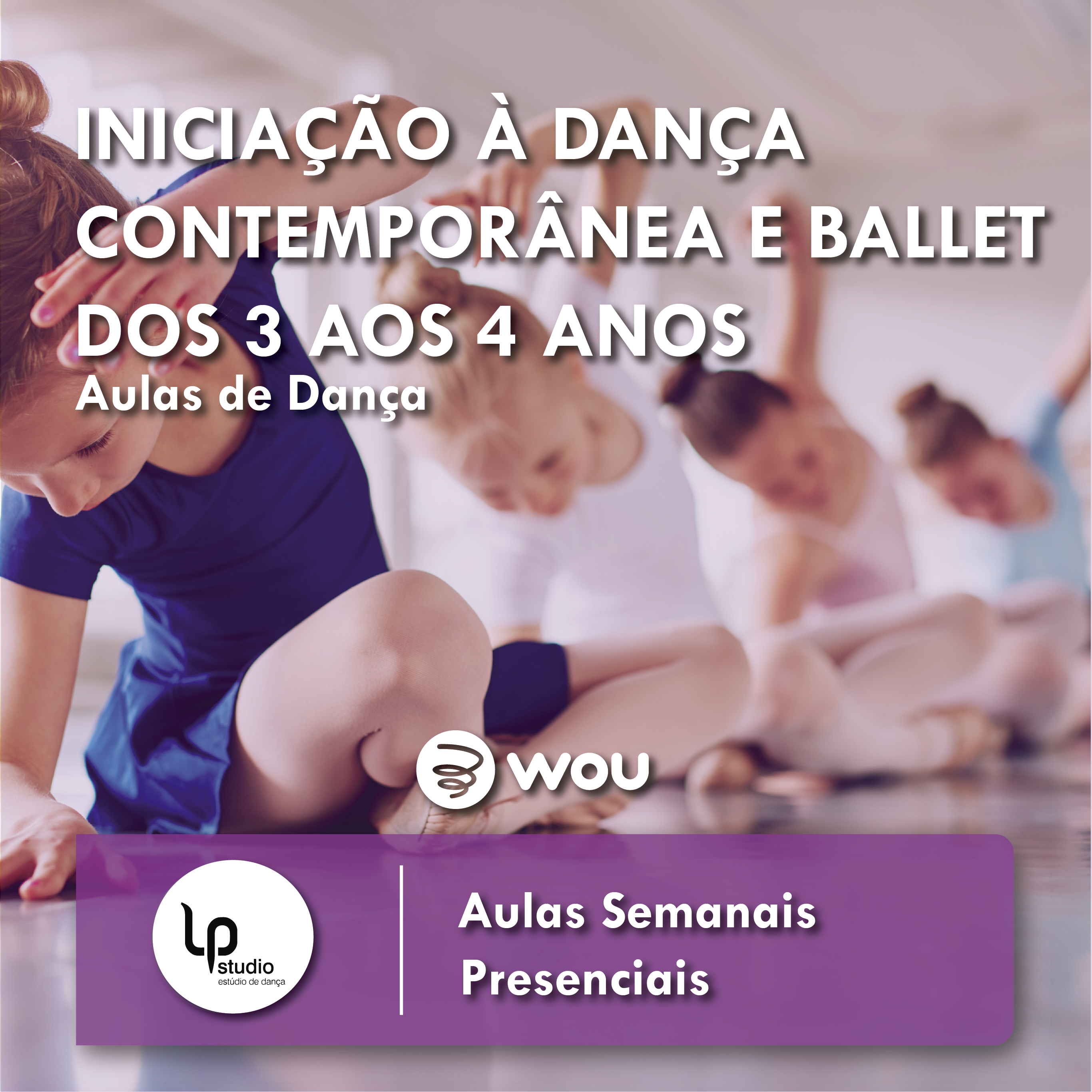 Iniciação à Dança Contemporânea e Ballet para Crianças dos 3 aos 4 anos em Aveiro