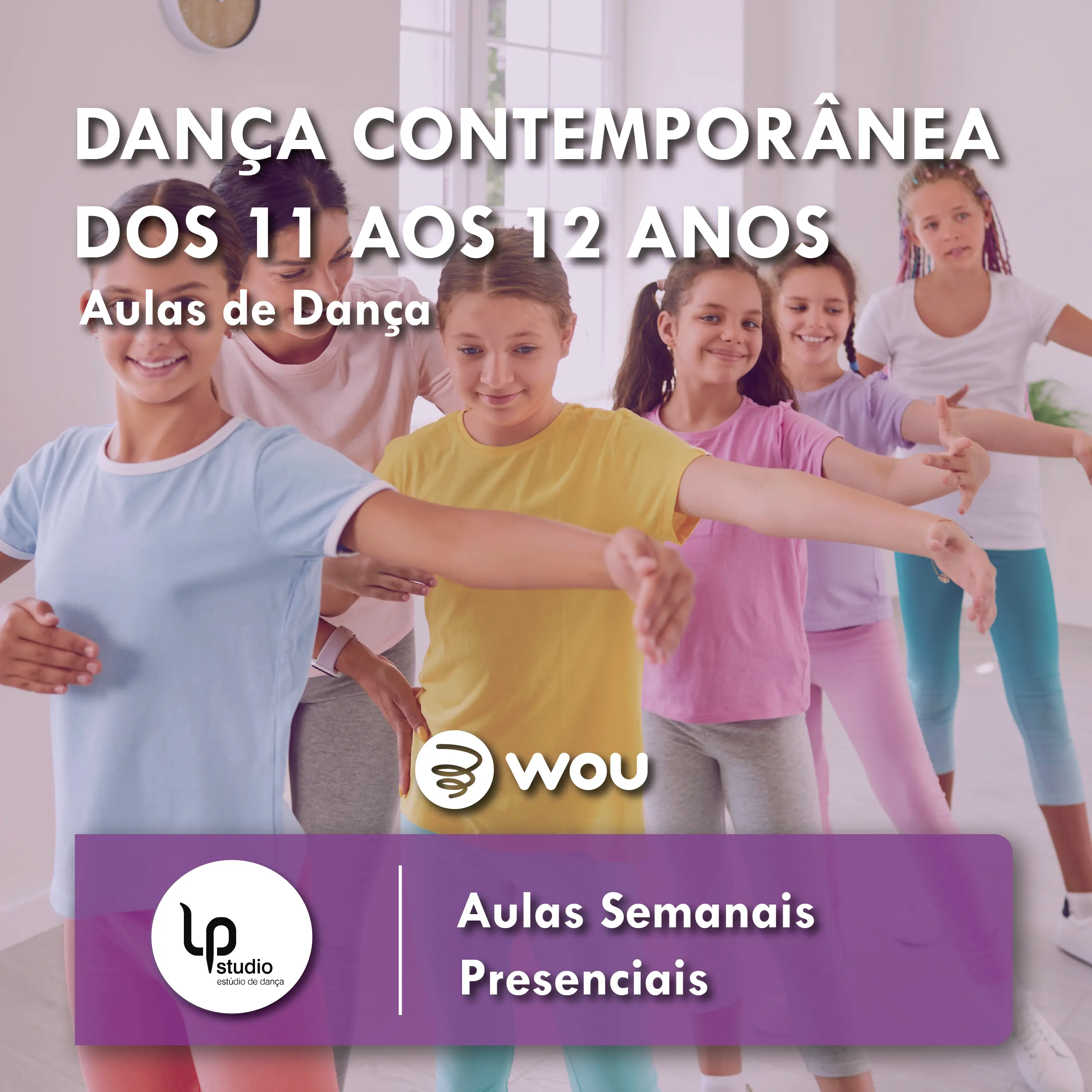 Aulas de Dança Contemporânea dos 11 aos 12 anos em Aveiro