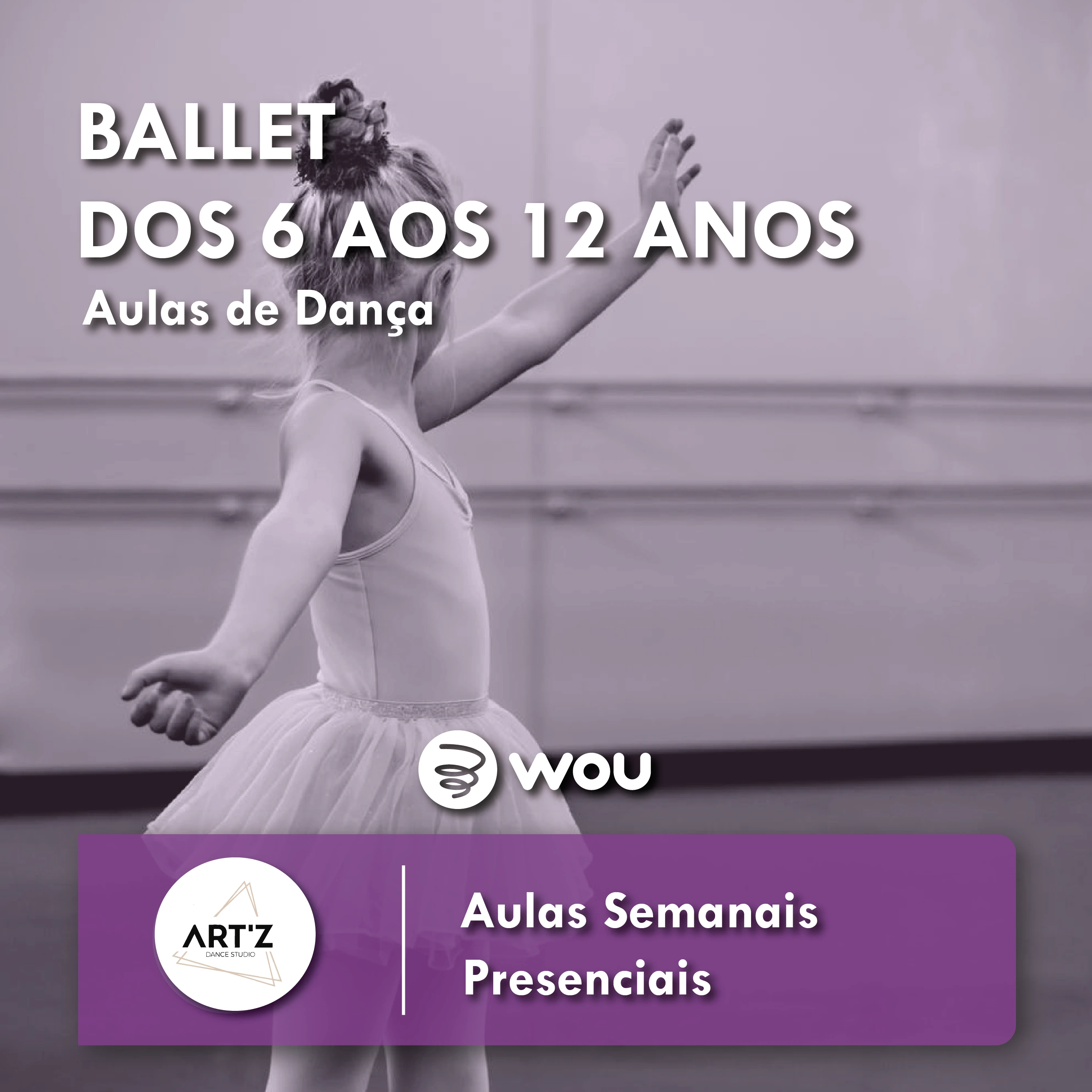 Aulas de Ballet para Crianças dos 6 aos 12 anos em Vagos