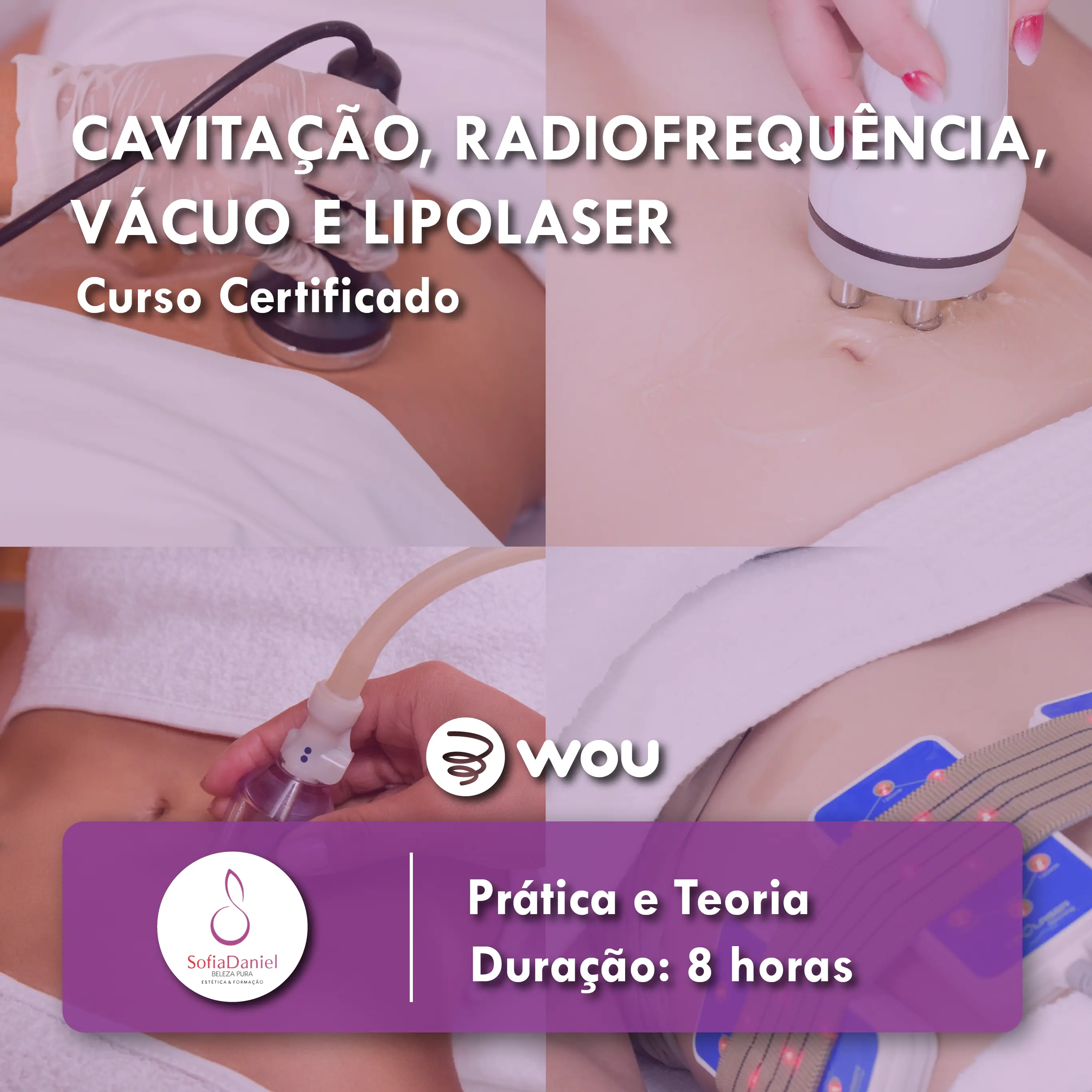 Curso de Cavitação, Radiofrequência, Vácuo e Lipolaser no Seixal