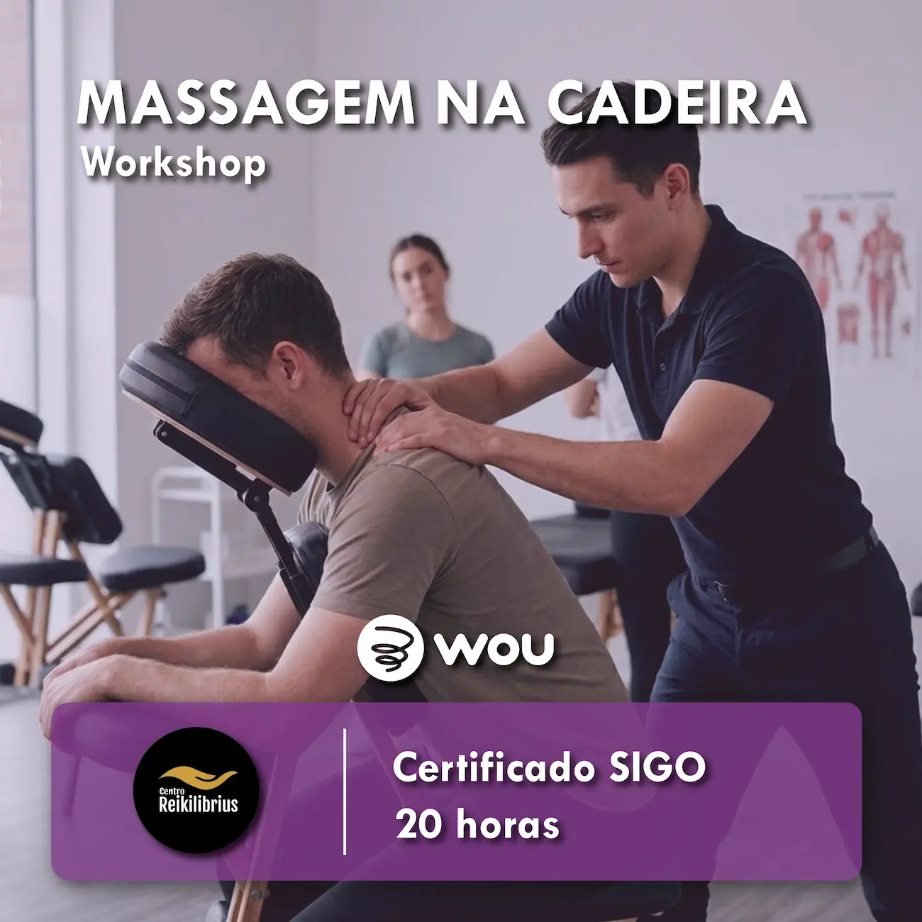 Curso de Massagem na Cadeira: Quick Massage e Shiatsu Express em Aveiro