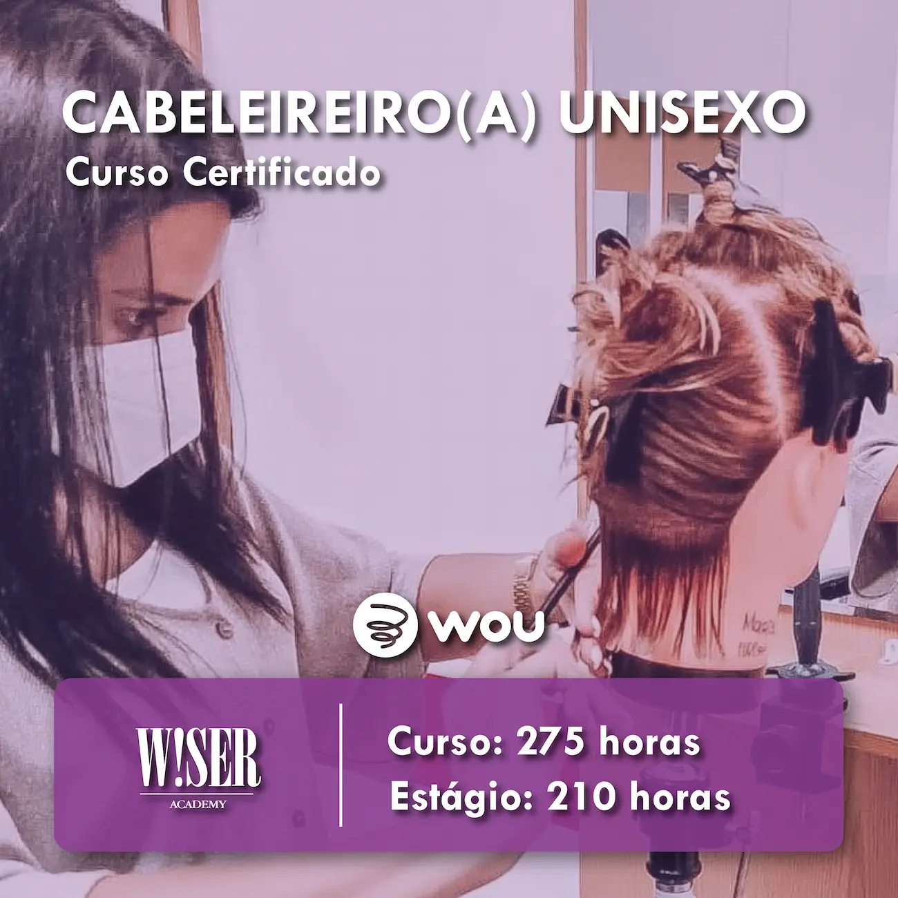 Professional Hairdresser Course in Coimbra